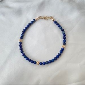 Handmade lapis lazuli bracelet